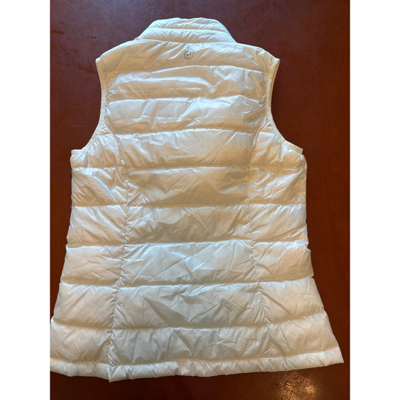 Be Inspired Packable Down Puffer Vest White Ivory Small NWT Travel Cozy - Picture 7 of 7
